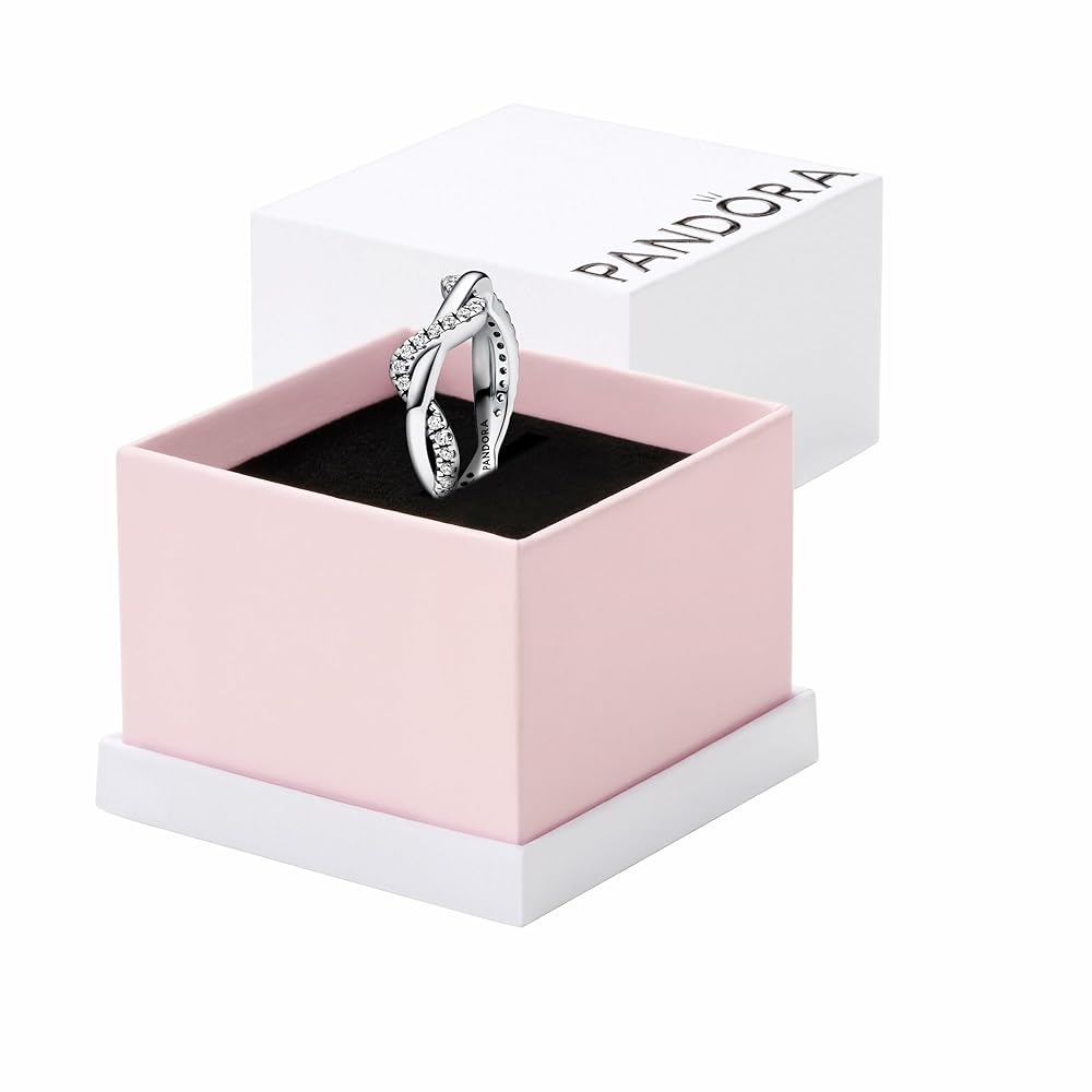 pandora twince 新品 Pandora Essence Organically Shaped Two-Tone Double Ring